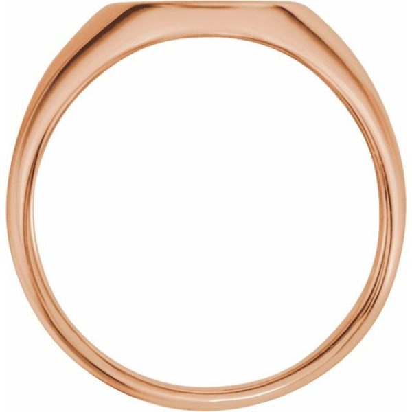 14K Rose Oval Signet Ring Online Hot Sale