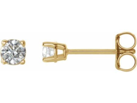 14K Yellow 1 5 CTW Natural Diamond Stud Earrings on Sale