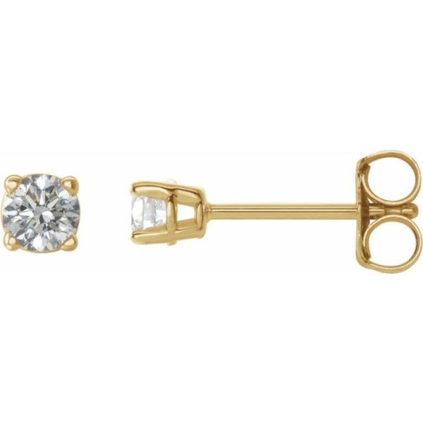 14K Yellow 1 5 CTW Natural Diamond Stud Earrings on Sale