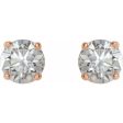 14K Rose 3 4 CTW Natural Diamond Stud Earrings Sale