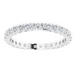 14K White 1 2 CTW Natural Diamond Eternity Band Size 4 Online