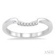 1 20 Ctw Round Cut Diamond Wedding Band in 14K White Gold Online Hot Sale