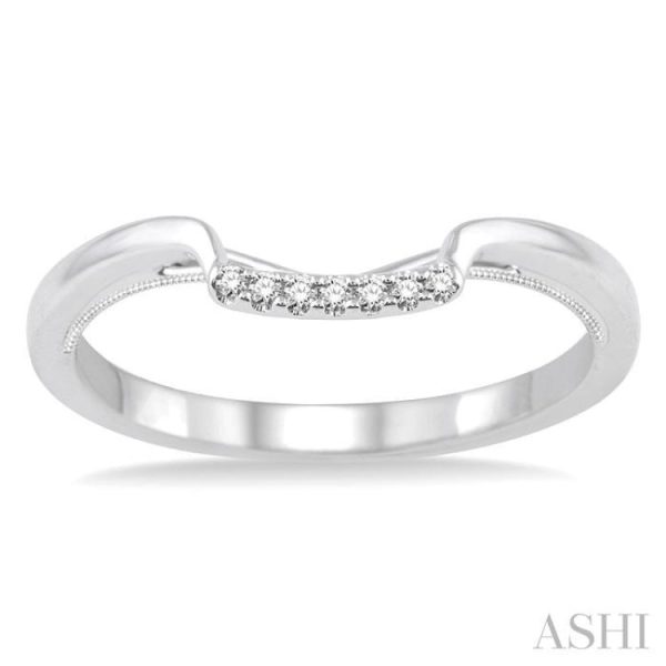 1 20 Ctw Round Cut Diamond Wedding Band in 14K White Gold Online Hot Sale