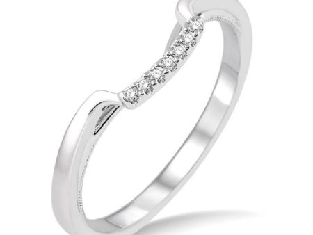 1 20 Ctw Round Cut Diamond Wedding Band in 14K White Gold Online Hot Sale