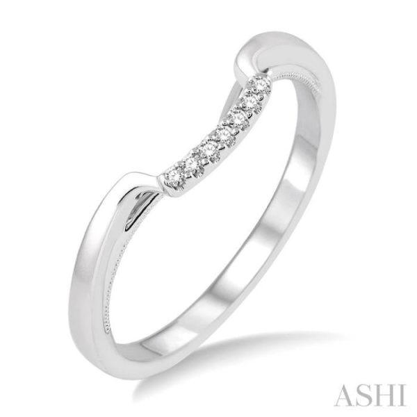 1 20 Ctw Round Cut Diamond Wedding Band in 14K White Gold Online Hot Sale