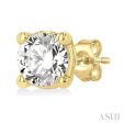 1 3 Ctw Round Cut Diamond Stud Earring in 14K Yellow Gold Fashion