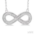 1 50 Ctw Round Cut Diamond Infinity Pendant in Sterling Silver with Chain Online