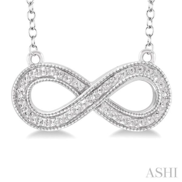 1 50 Ctw Round Cut Diamond Infinity Pendant in Sterling Silver with Chain Online