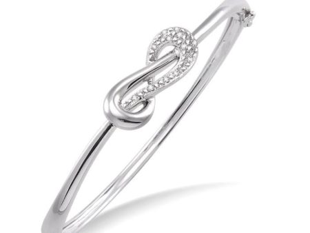 1 20 Ctw Single Cut Diamond Bangle in Sterling Silver Cheap