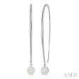 1 3 ctw Round Dangler Lovebright Diamond Earring in 14K White Gold Online now