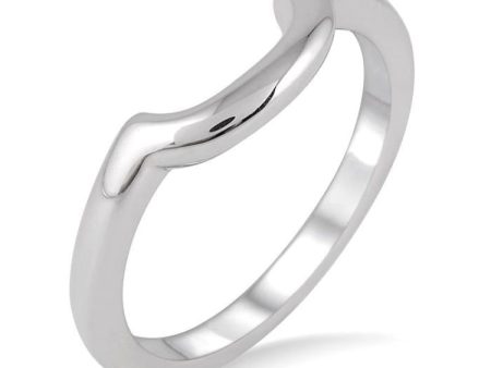 Shadow Band in 14K White Gold For Sale