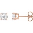 14K Rose 5 mm Stuller Lab-Grown Moissanite Stud Earrings Sale