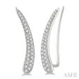 1 2 Ctw Round Cut Diamond Bar Climbers Earrings in 14K White Gold Online now