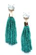 Sweet Treat Tassel Earrings- Teal Supply