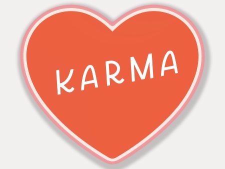 Karma Heart Sticker Cheap