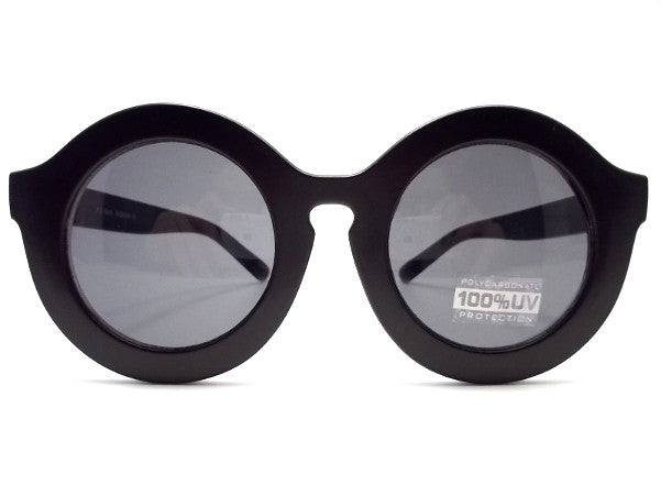 Retro Round Sunglasses- Matte Black Online