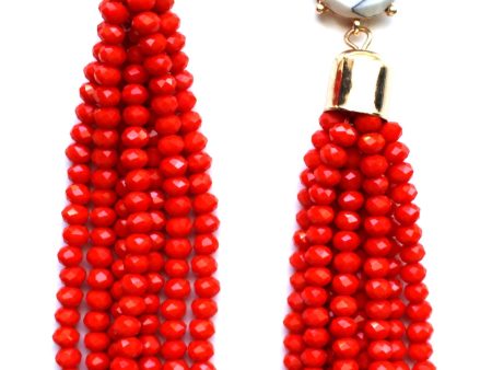 Sweet Treat Tassel Earrings- Orange Online