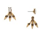 Golden Spike Ear Jacket Earrings Online Hot Sale