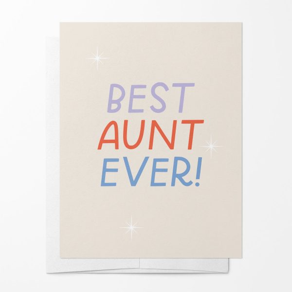 Best Aunt Ever Greeting Card Hot on Sale