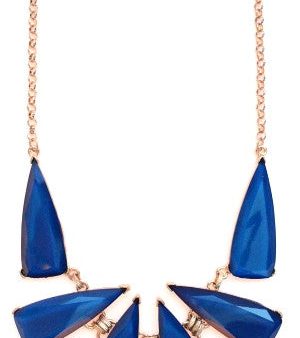 Tribal Jewel Spike Necklace- Blue Online Hot Sale