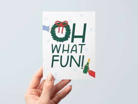 Oh What Fun! Holiday Greeting Card For Sale