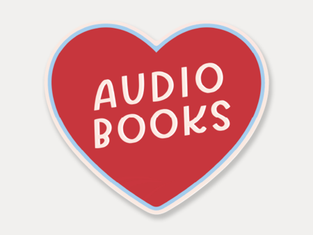 Audiobooks Heart Vinyl Sticker Hot on Sale