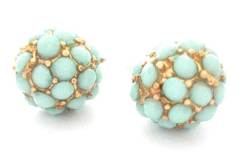 Pavé Dot Earrings- Mint Online Sale