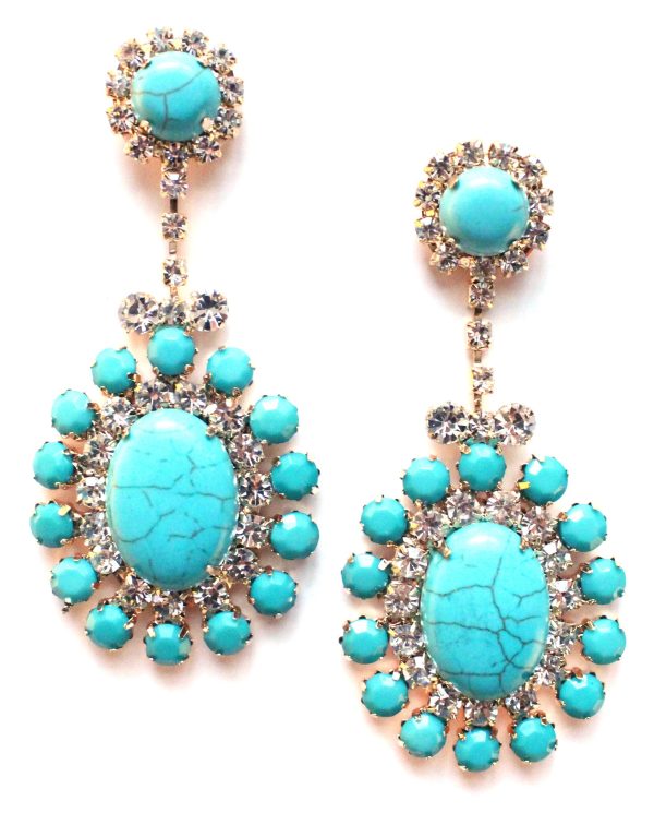 Southern Glam Turquoise Earrings Hot on Sale