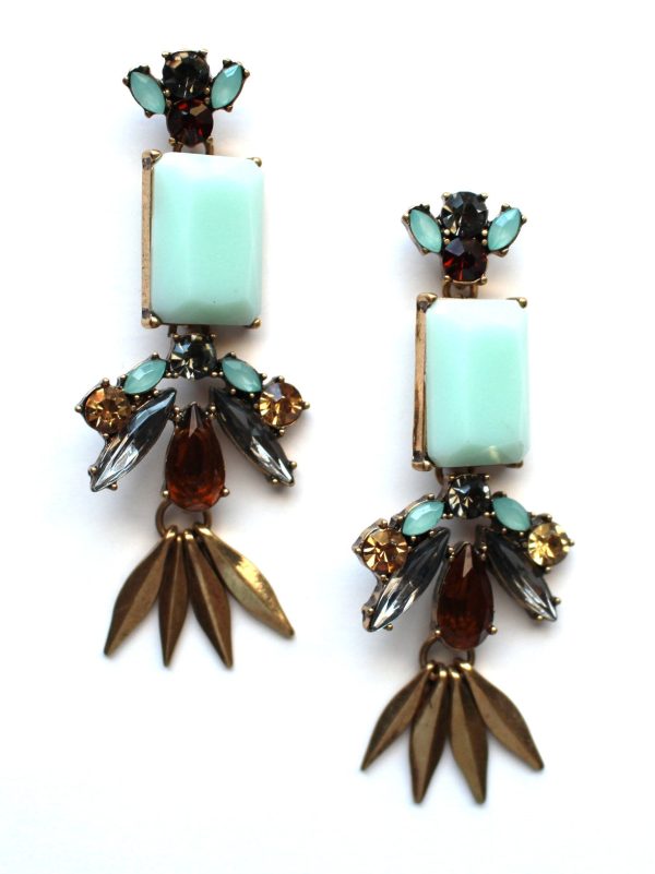 Grecian Mint Stone Drop Earrings Online Sale