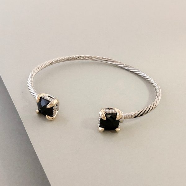 Stack It Up Bracelet Cuff- Onyx Ends Cheap