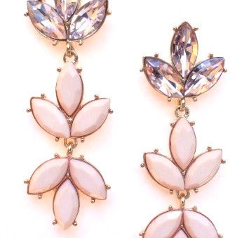 Peach Drop Leaf Earrings Online now