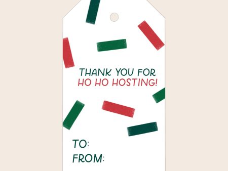 Thank You For Ho-Ho-Hosting Gift Tag Set Hot on Sale