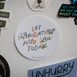 Let Inspiration Find You Today Sticker For Discount