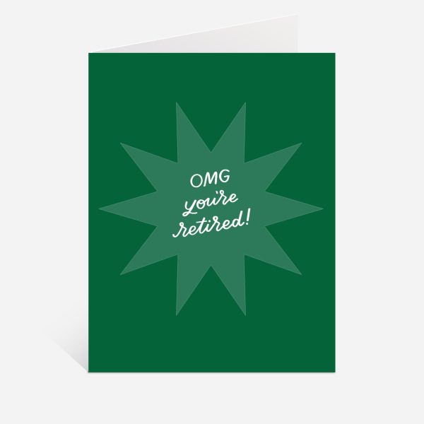 OMG You re Retired! Greeting Card Cheap