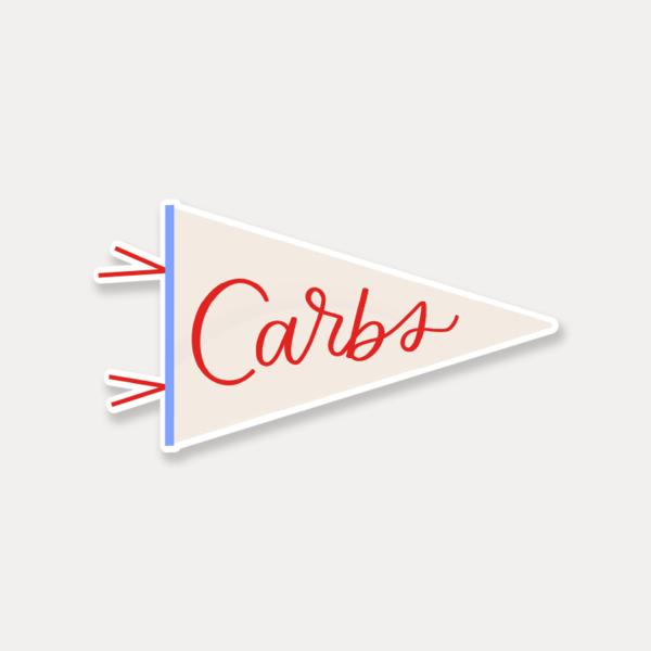 Carbs Pennant Sticker Online now