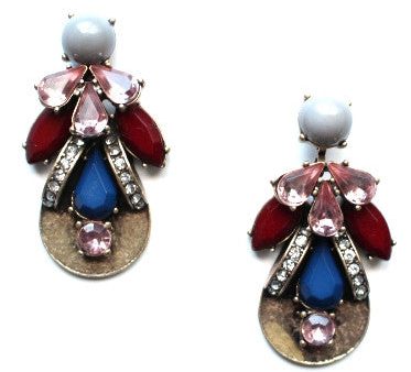 Stacked Jewel Earrings Discount