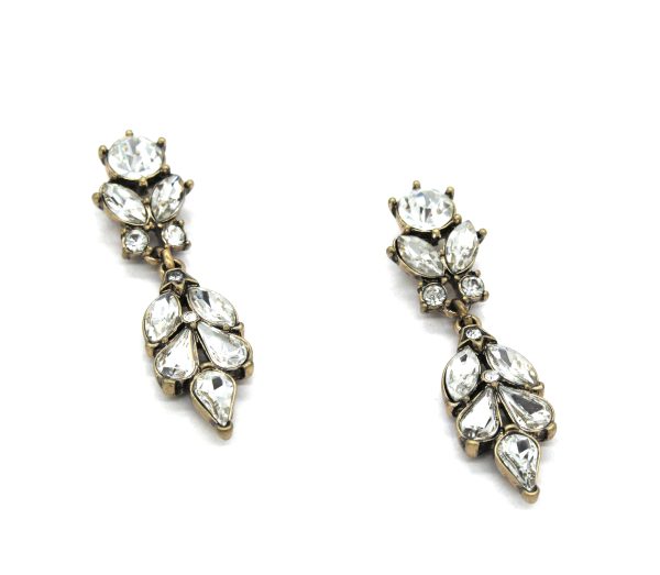 Sparkle Leaves Drop Earrings Cheap