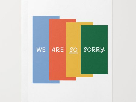 We Are So Sorry Greeting Card For Sale