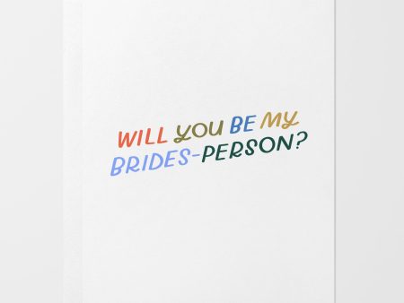 Will You Be My Brides-Person? Card | Wedding Party Card, Inclusive Cards Cheap