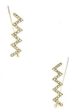 Zig & Zag Pavé Ear Crawlers- Gold For Sale