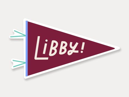 Libby Pennant Sticker Online