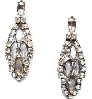 Luxe Crystal Clear Icicle Earrings on Sale