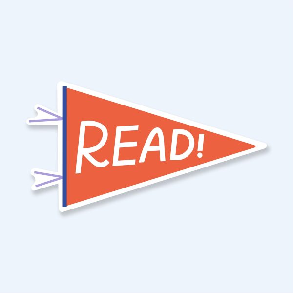 Read Pennant Sticker on Sale