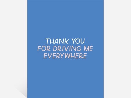 Thanks For Driving Me Greeting Card For Cheap