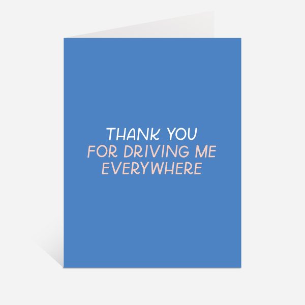 Thanks For Driving Me Greeting Card For Cheap