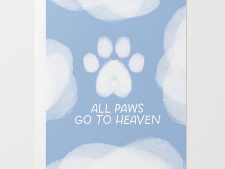 All Paws Go To Heaven Pet Sympathy Card Supply