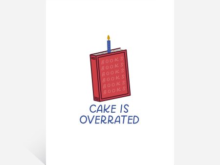 Books Over Cake Greeting Card Cheap