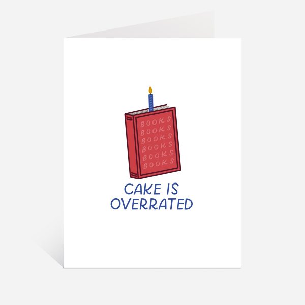 Books Over Cake Greeting Card Cheap