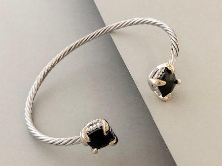 Stack It Up Bracelet Cuff- Onyx Ends Cheap