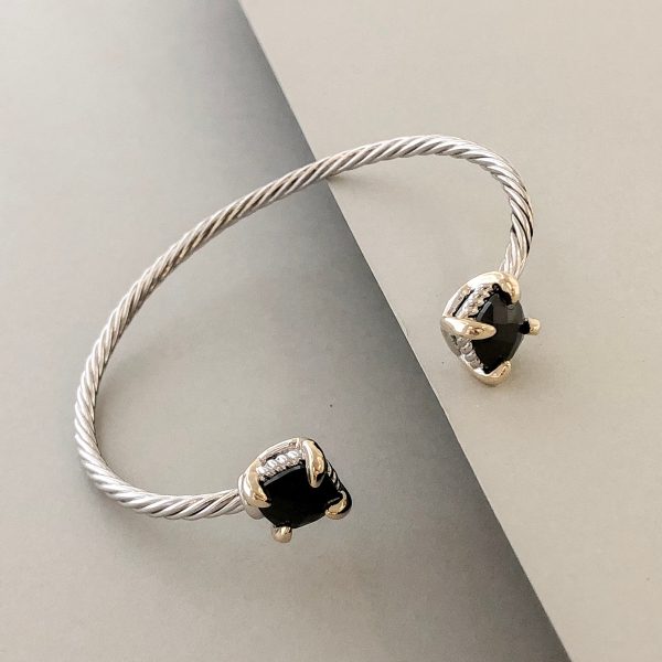 Stack It Up Bracelet Cuff- Onyx Ends Cheap